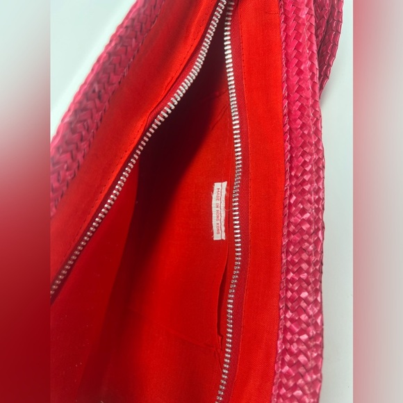 Red rattan zipped wristlet - Picture 8 of 8